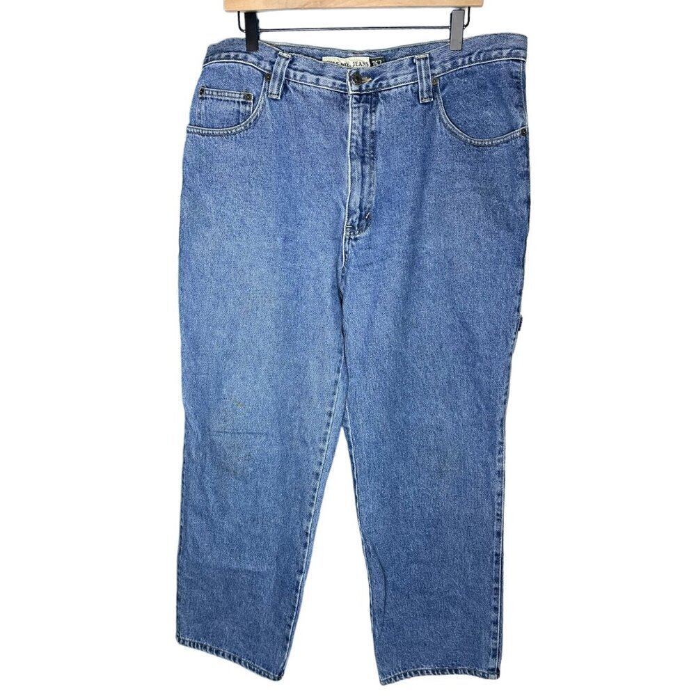 Vintage Bugle Boy Jeans Men's Size‎ 38x30 Cargo Style Medium Wash Denim Lived In